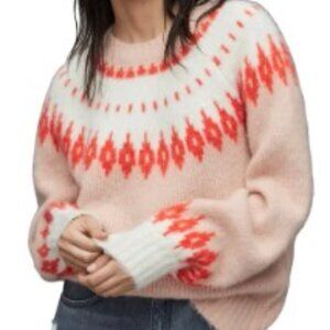 AllSaints Falka Fair Isle Crewneck Sweater